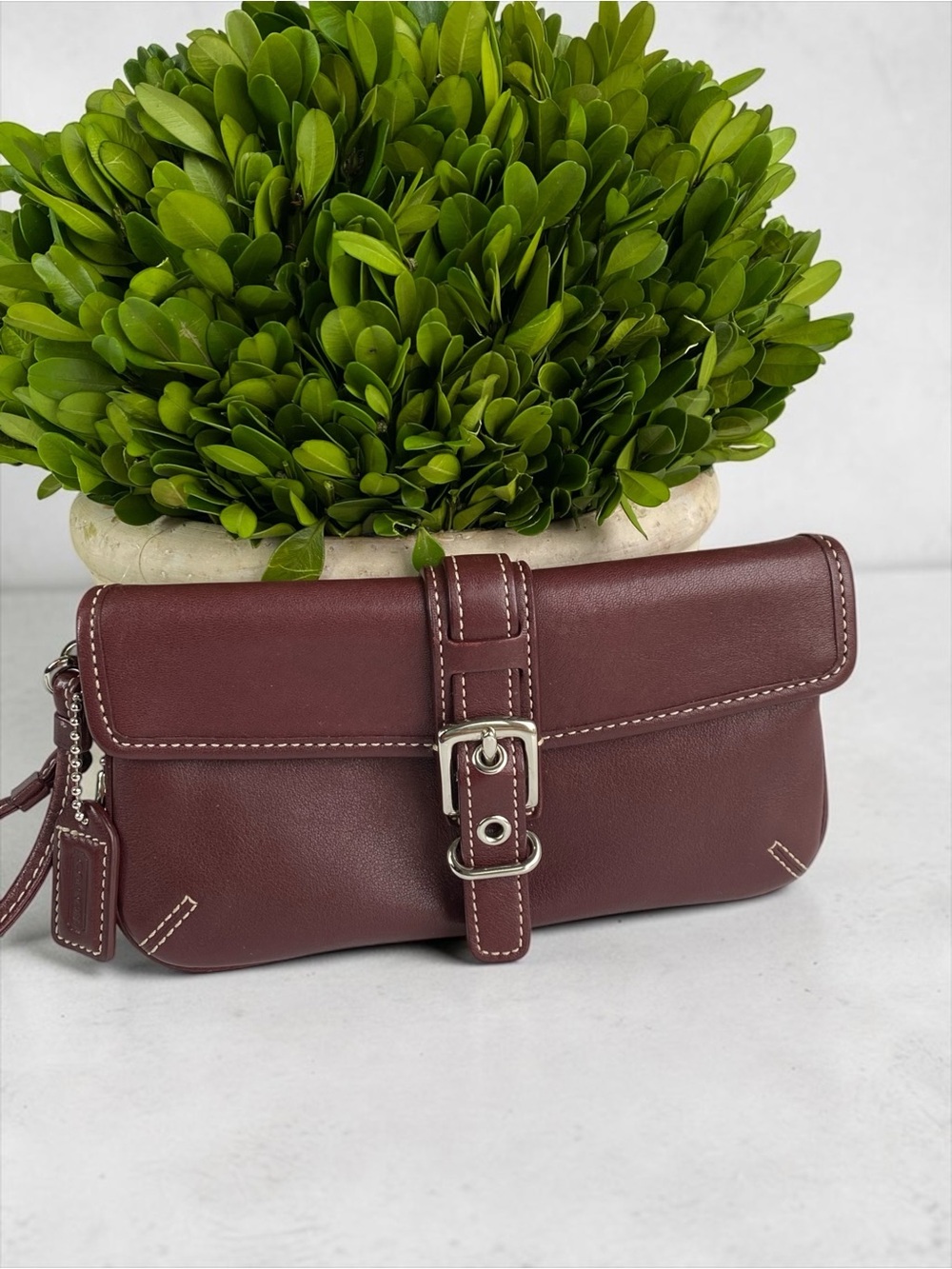 Coach Oxblood Hamilton Clutch Wristlet Wallet